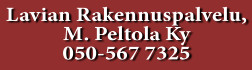 Lavian Rakennuspalvelu, M. Peltola Ky logo